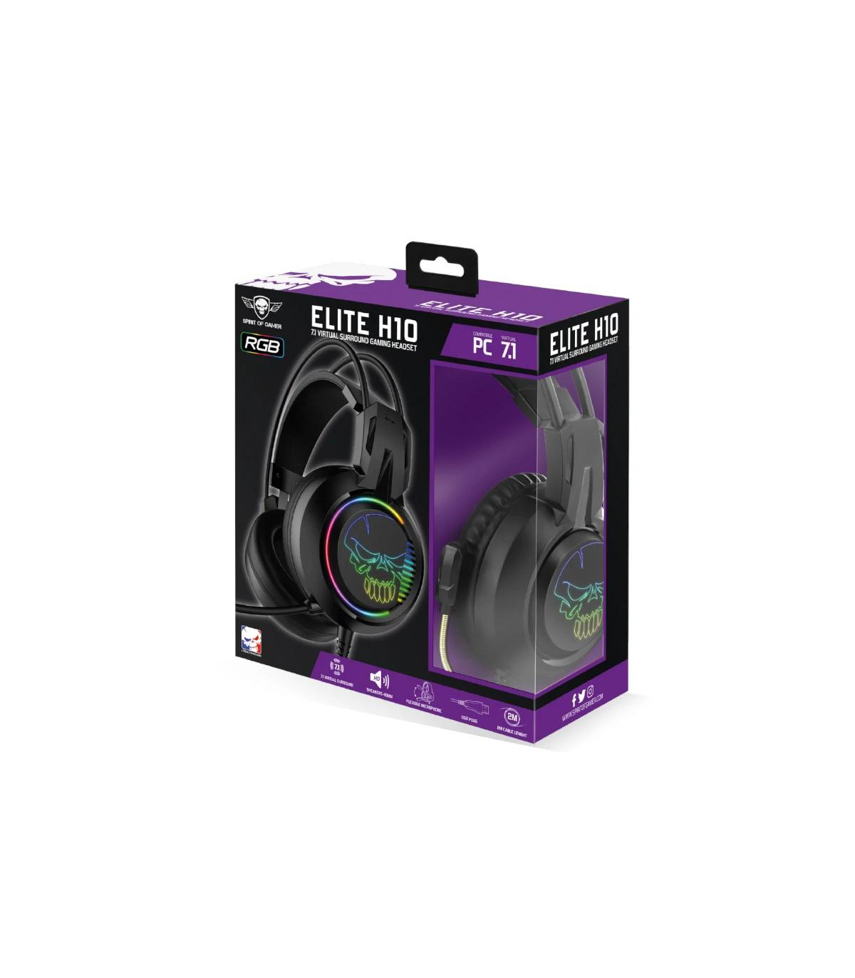 Spirit of Gamer Auricular Elite H10 Negro