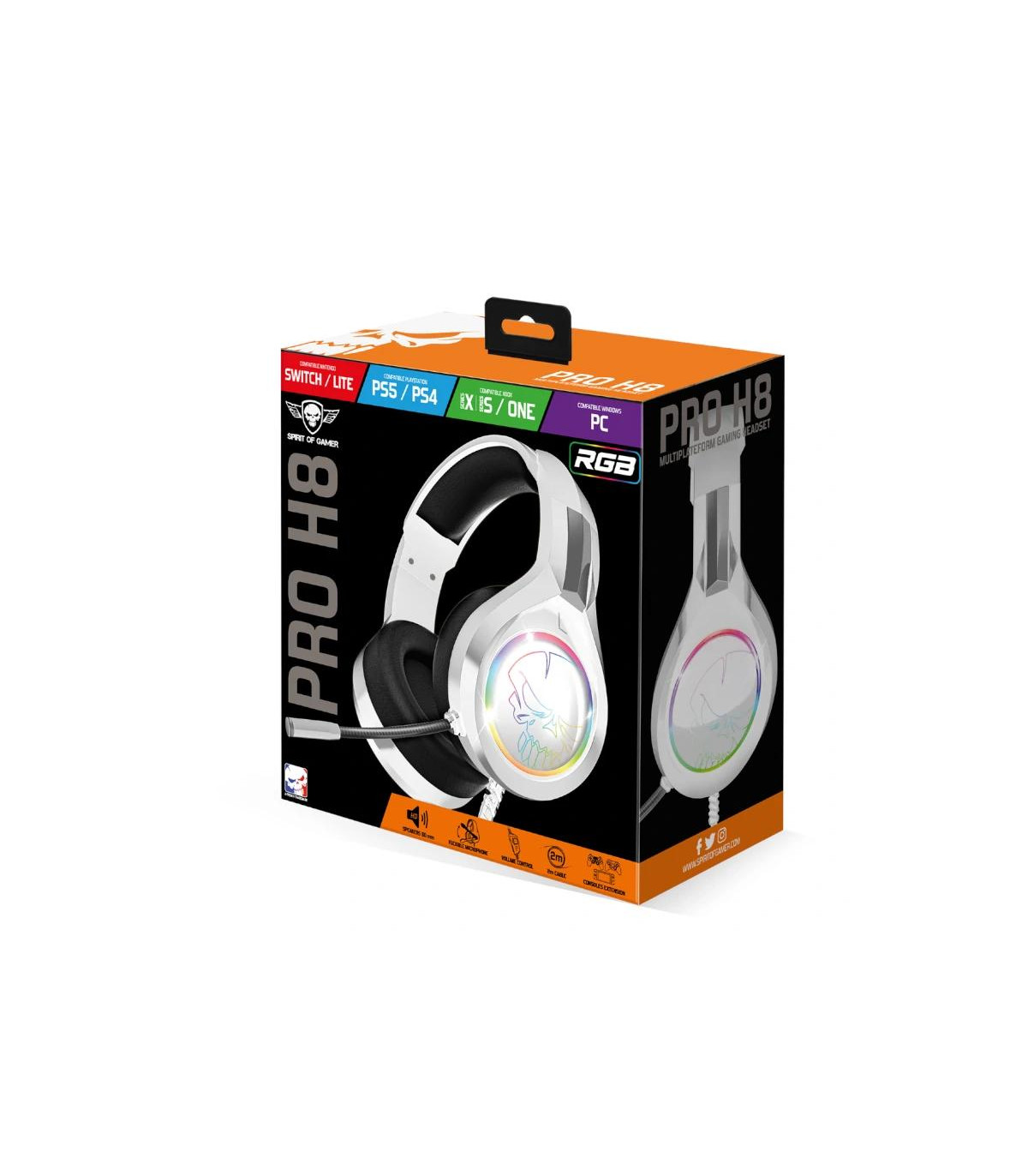 Spirit of Gamer Auricular Pro-H8 white