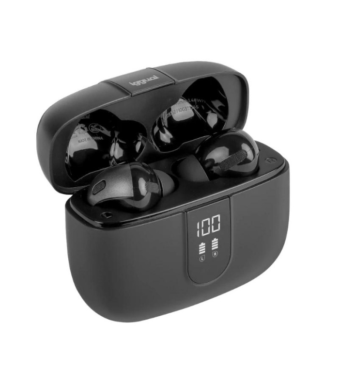 iggual Auriculares inalámbricos TWS Bluetooth negr