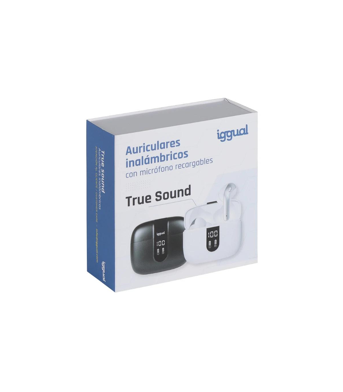 iggual Auriculares inalámbricos TWS Bluetooth negr
