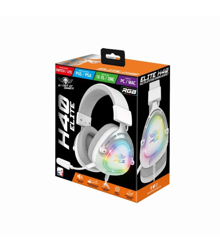 Spirit of Gamer Auriculares Elite H-40 Blanco