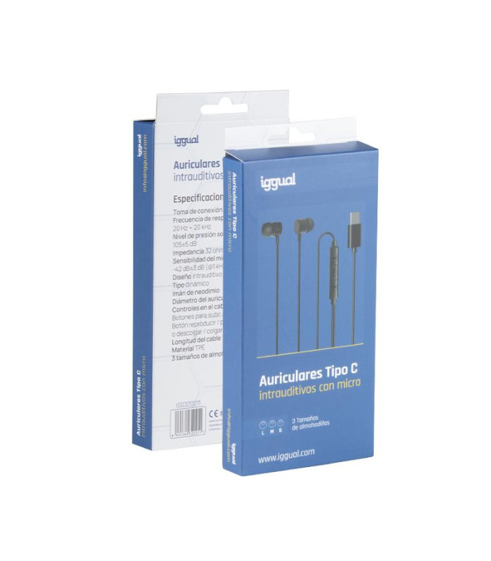 iggual Auriculares tipo C intrauditivos con micro