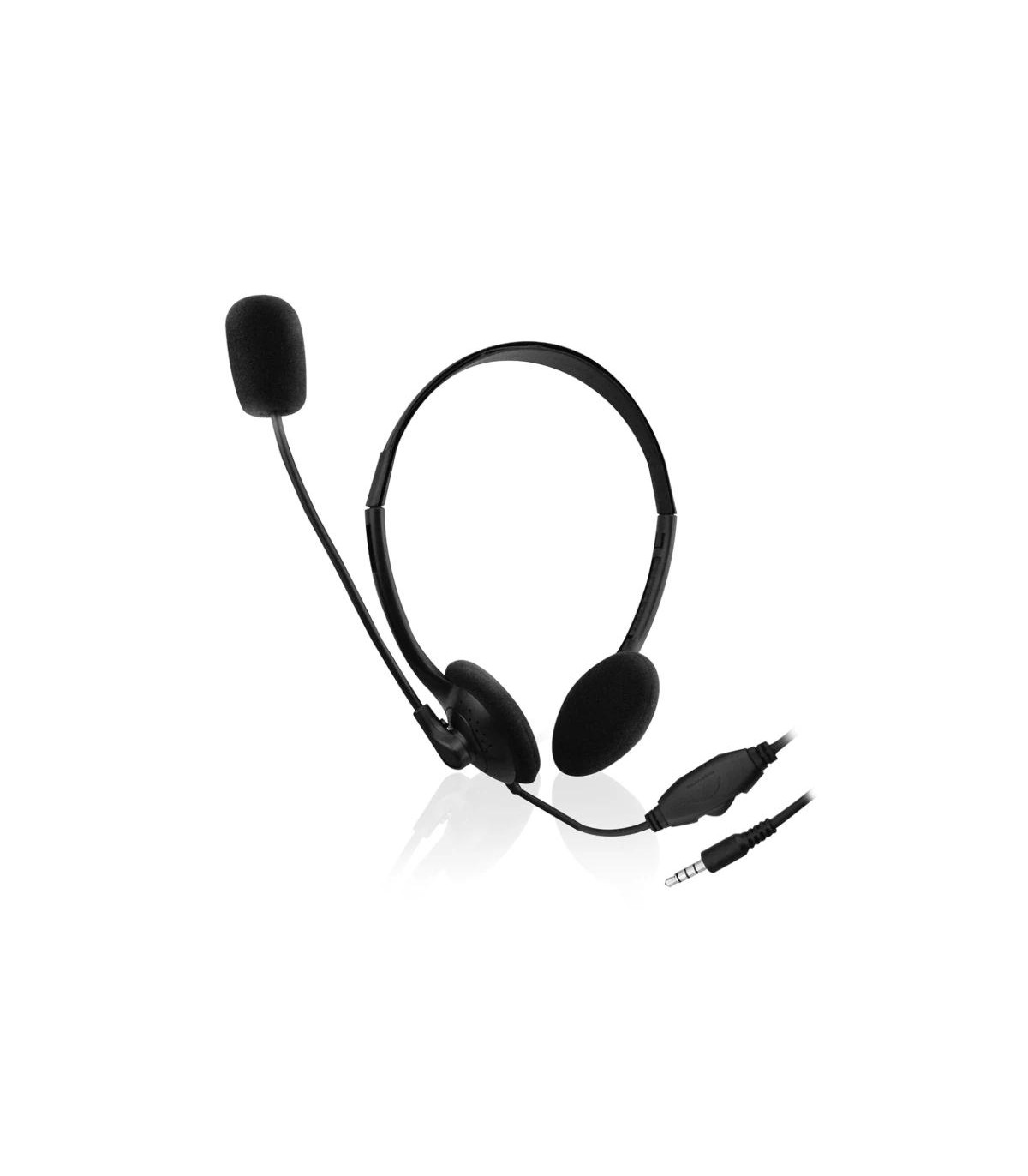 EWENT Auriculares diadema con micro mini jack