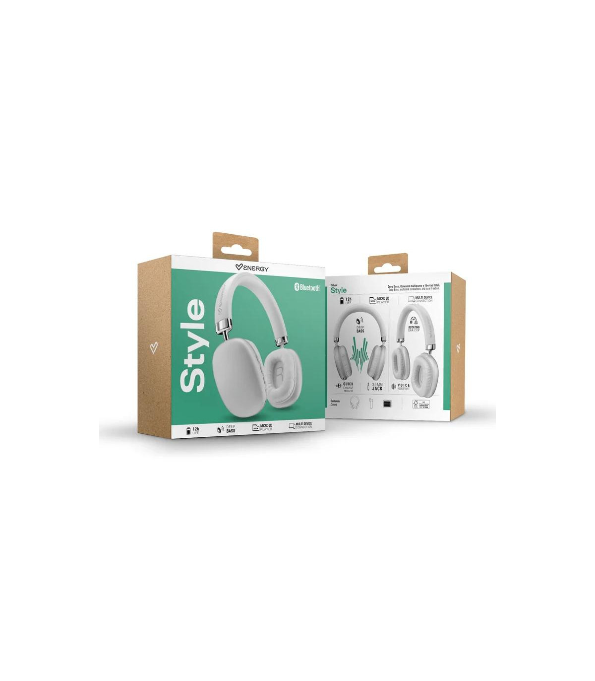 Energy Sistem Auriculares Style Silver BT