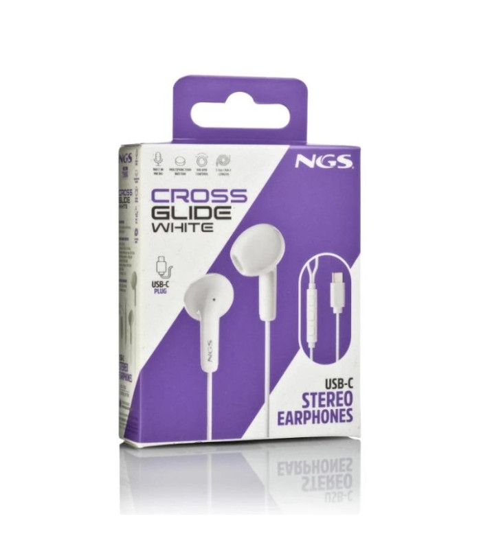 NGS Auricular Intraural Blanco Micro USB-C
