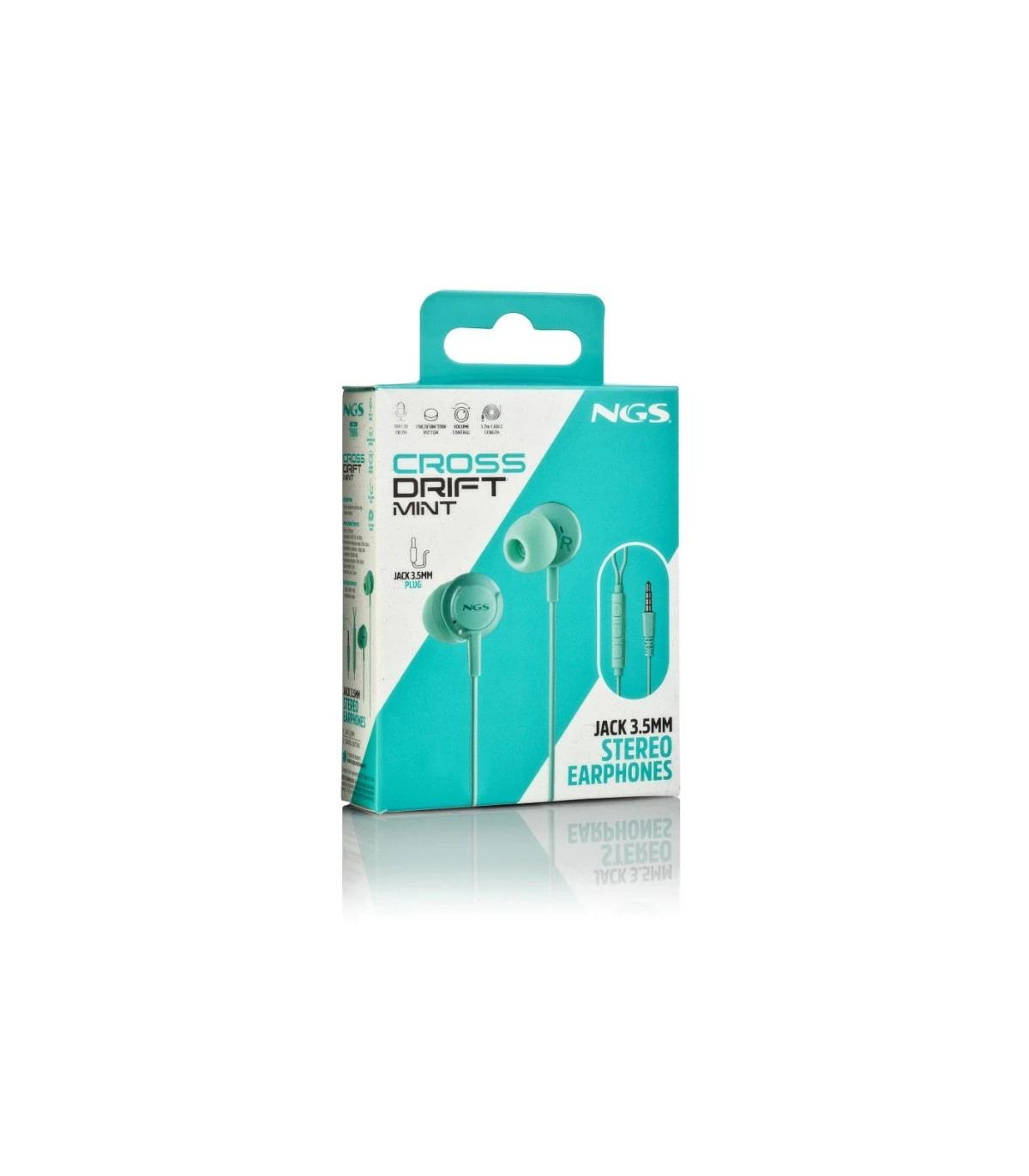 NGS Aricular Verde Estéreo Cable JACK 3.5 Mm