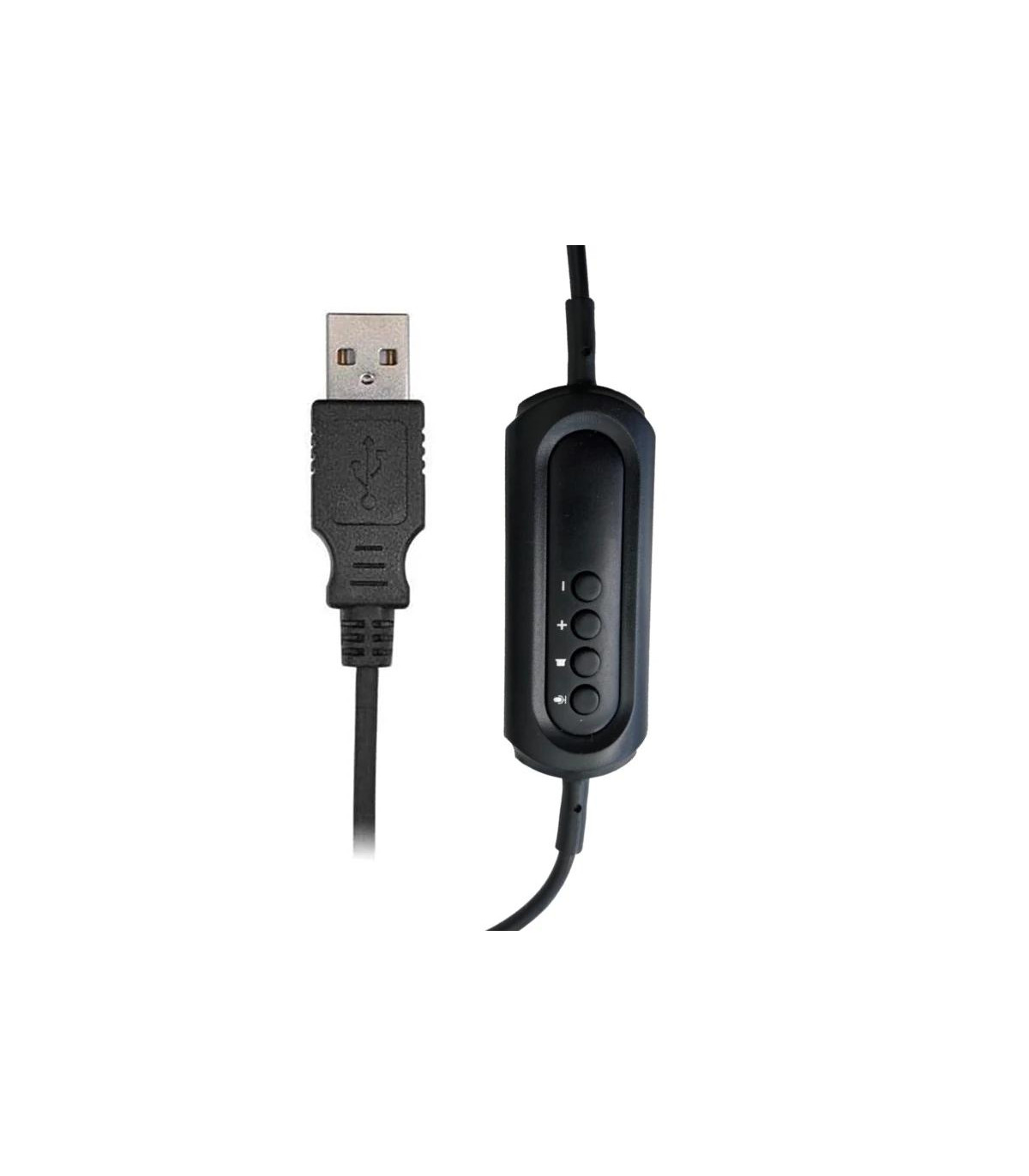 EWENT EW3568 Auricular USB+micrófono cable  2,1m
