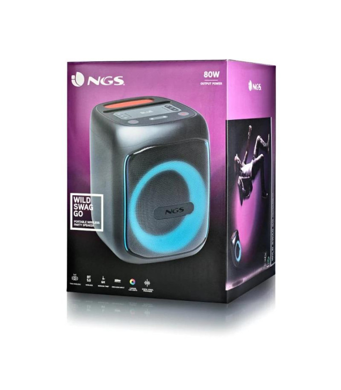 NGS ALTAVOZ PORTATIL BT-TWS-80W BAT-USB-AUXIN-TF