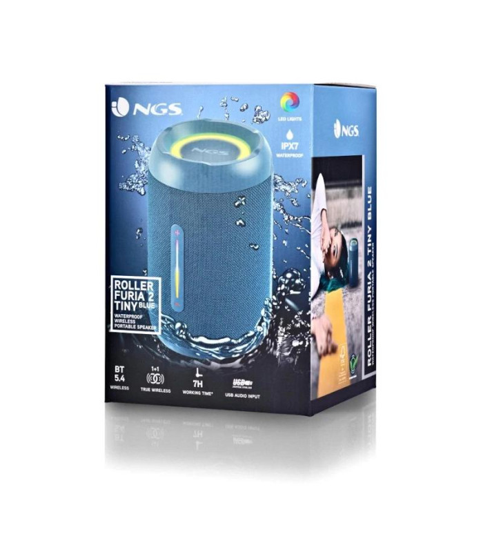 NGS  Altavoz Furia 2 Blue BT Rgb IPX7
