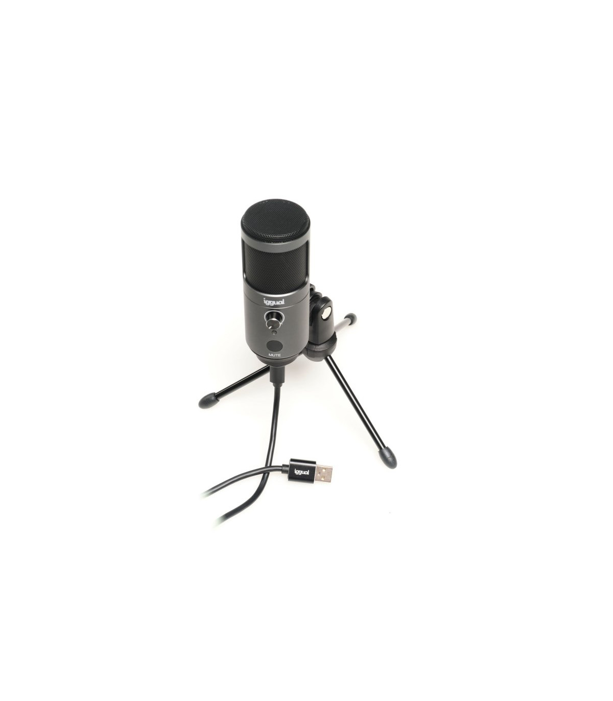iggual Micrófono condensador Podcasting Pro gris