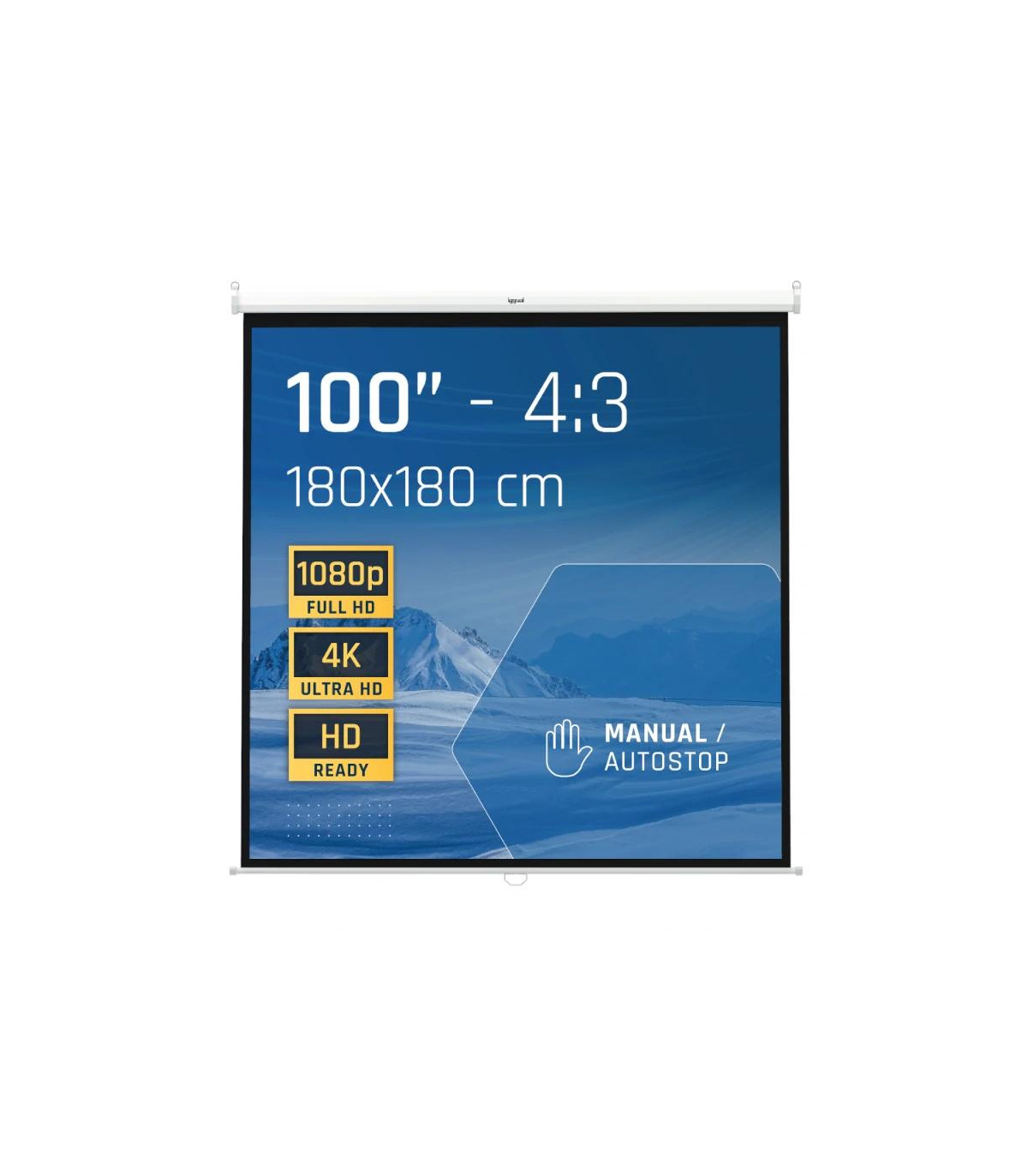 iggual Pantalla manual 4:3 100" 180x180 cm