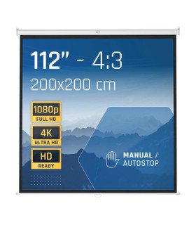 iggual Pantalla manual 4:3 112" 200x200 cm