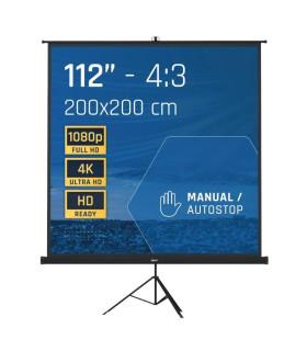 iggual Pantalla 112" 200x200 cm con trípode+bolsa