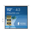 iggual Pantalla eléctrica 4:3 112" 200x200 cm