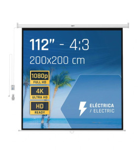 iggual Pantalla eléctrica 4:3 112" 200x200 cm