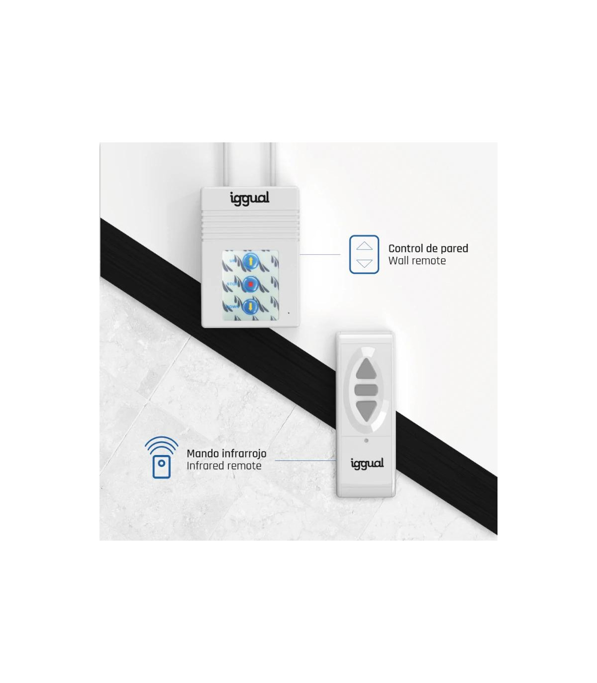 iggual Pantalla eléctrica 4:3 100" 180x180 cm