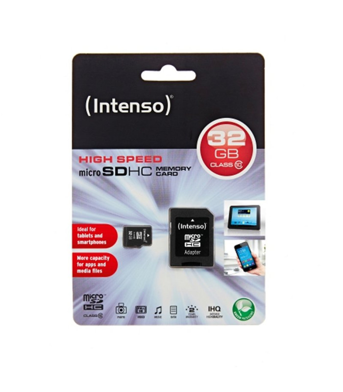 Intenso 3413480 Micro SD clase 10 32GB c/adapt