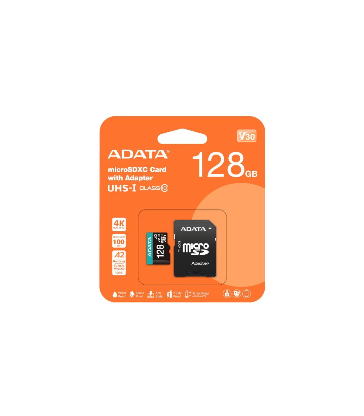 ADATA microSDXC/SDHC UHS-I U3 128GB c/adapt
