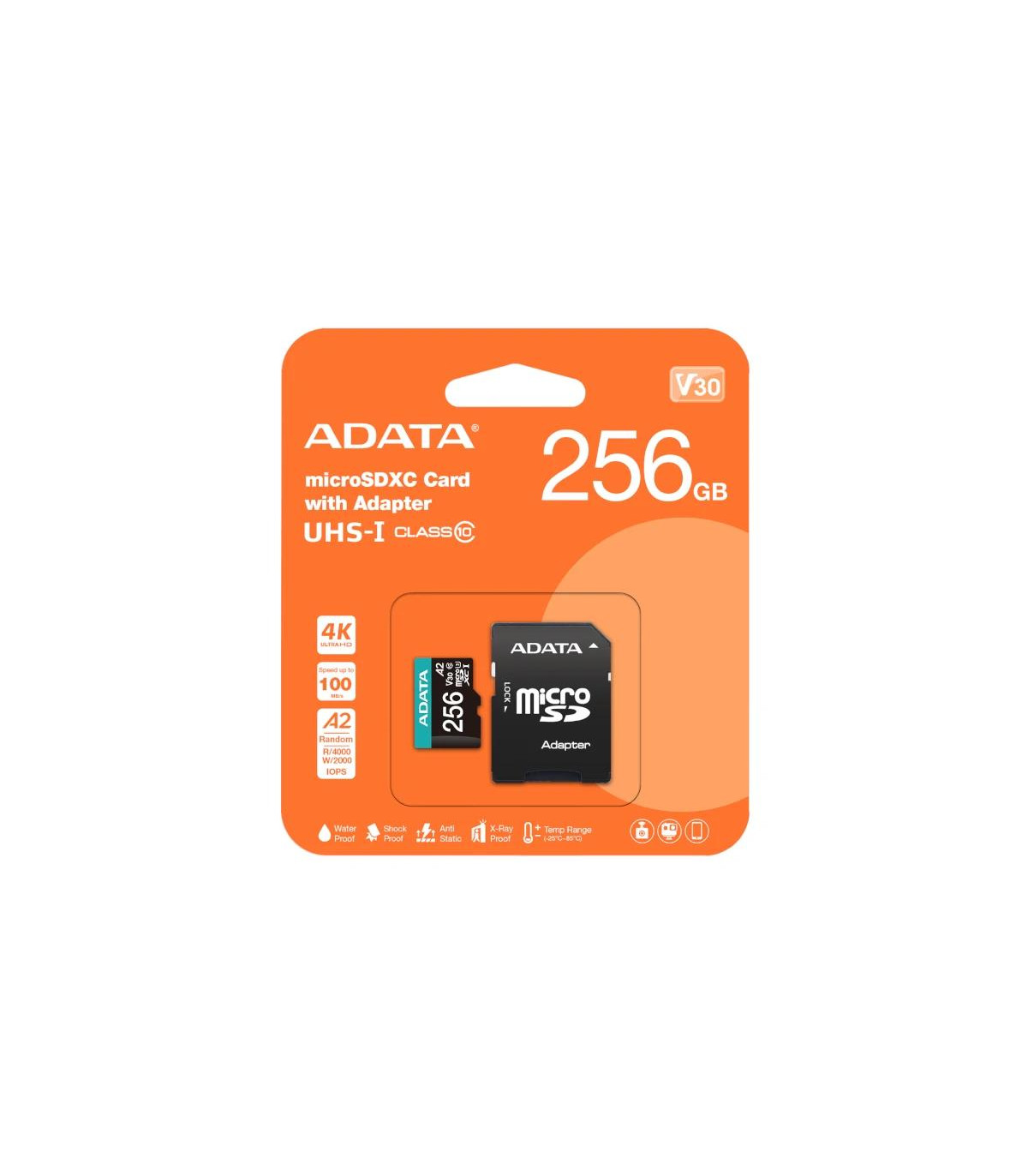 ADATA microSDXC/SDHC UHS-I U3 256GB c/adapt