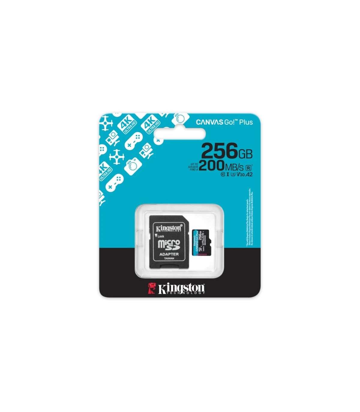 Kingston microSD Canvas Go! Plus 4 256GB 200 MB-s