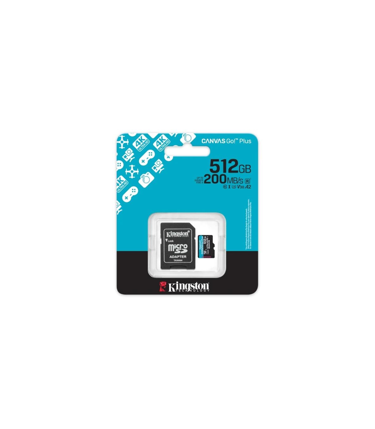 Kingston microSD Canvas Go! Plus 4 512GB 200 MB-s