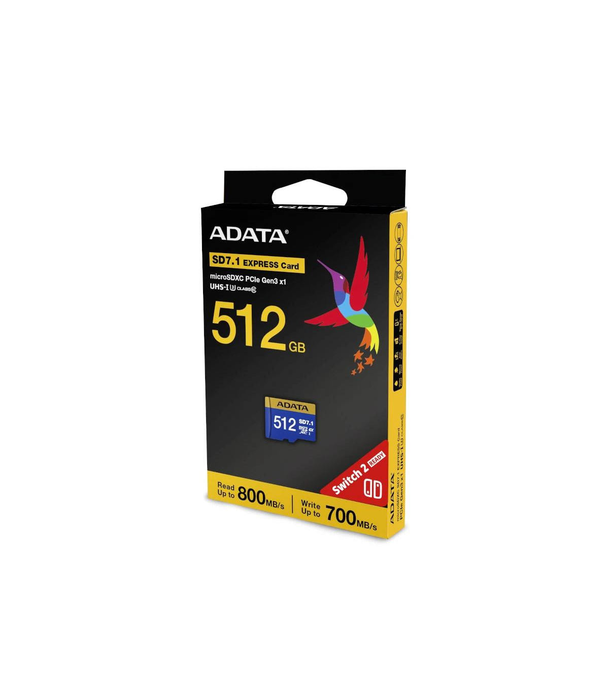 ADATA Extreme microSDXC 512GB SD7.1 Gen3x1 Switch2
