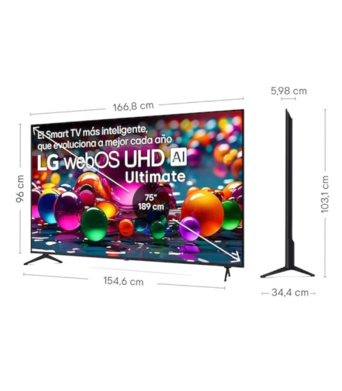LG 75UA75006LA TV 75" UHD 4K AI STV USB HDMI Bt