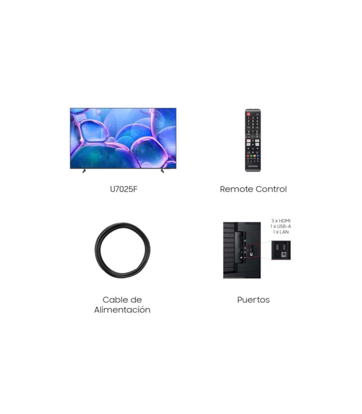 SAMSUNG TV 75" TU75U7025F CRYSTAL UHD SMART TV BT