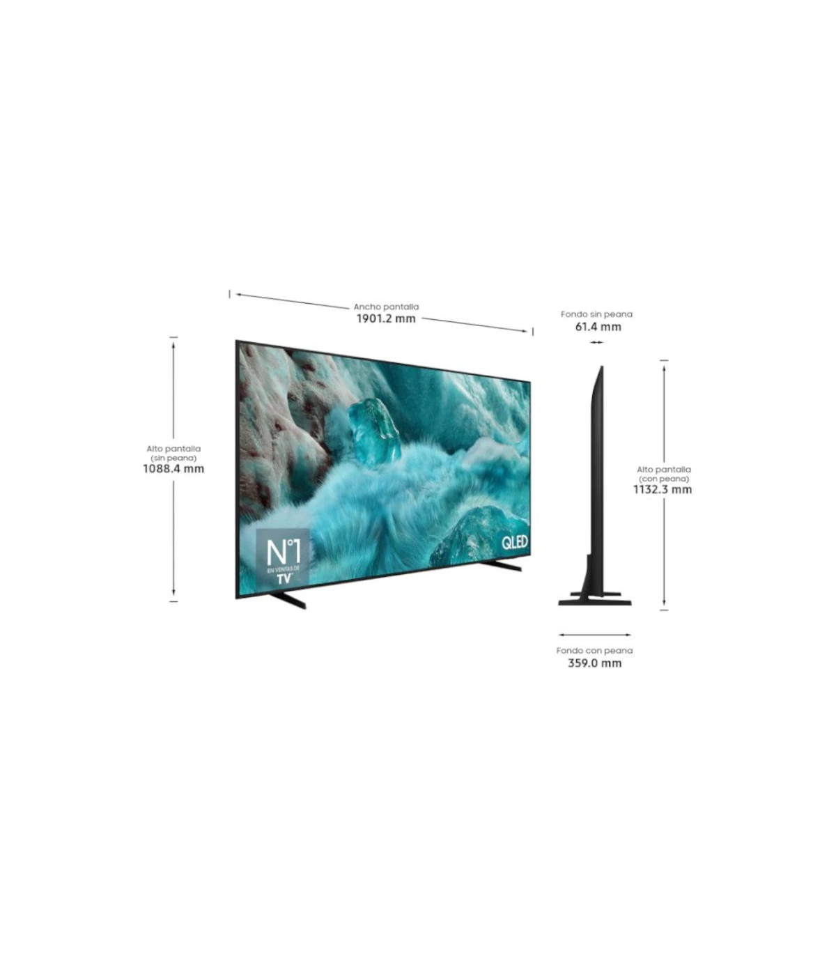 SAMSUNG TV 85" TQ85Q7F UHD QLED SMARTTV IA HDR10+