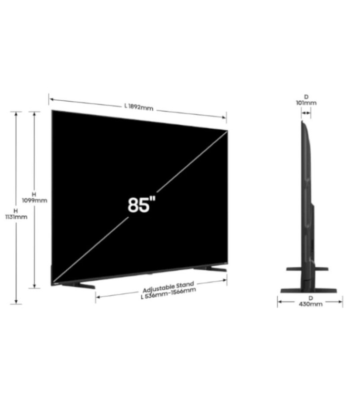 Hisense 85A6Q TV 85" UHD SMART TV DOLBYVISION DTSX