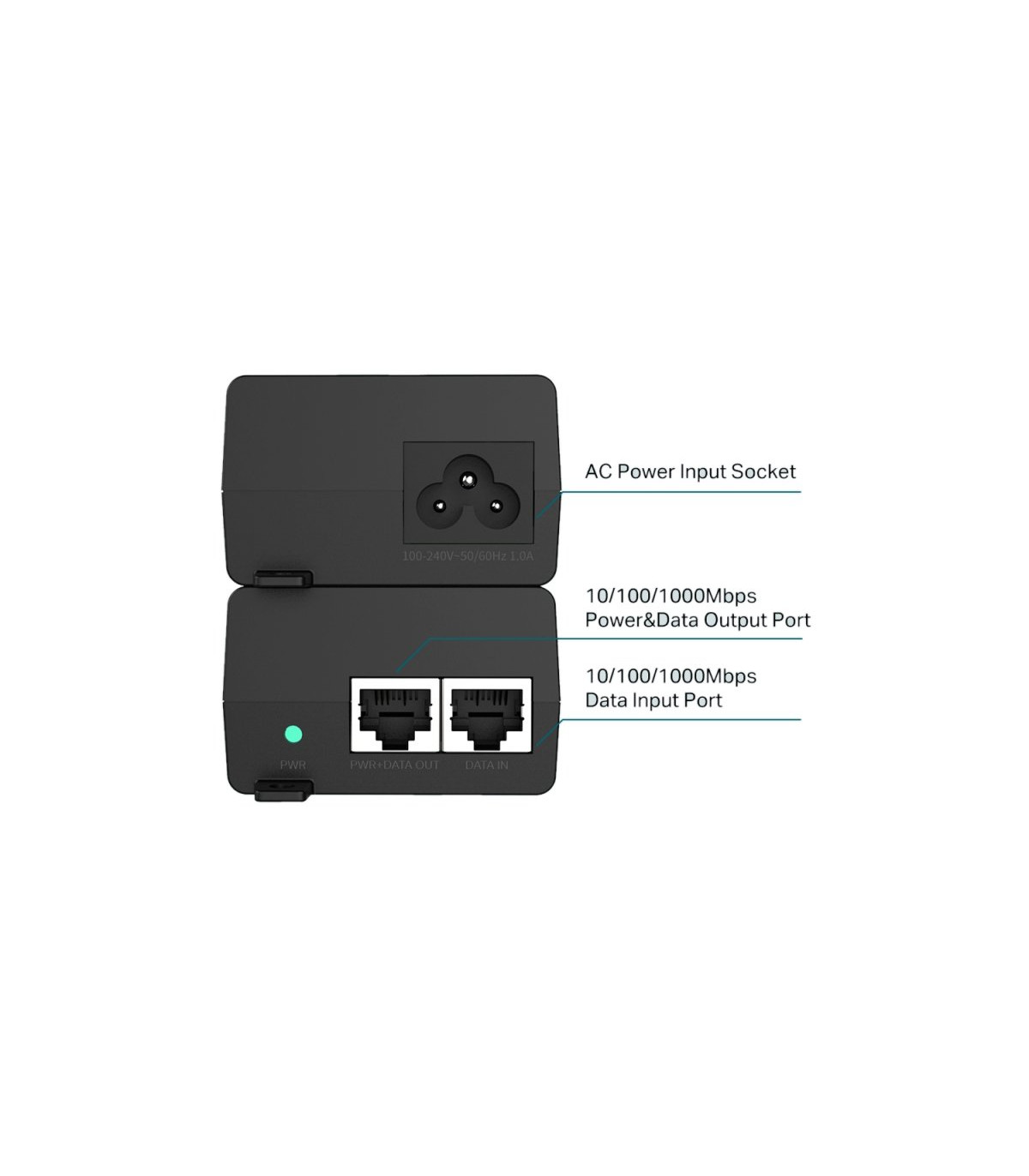 TP-Link PoE160S Inyector PoE+ 2xGb