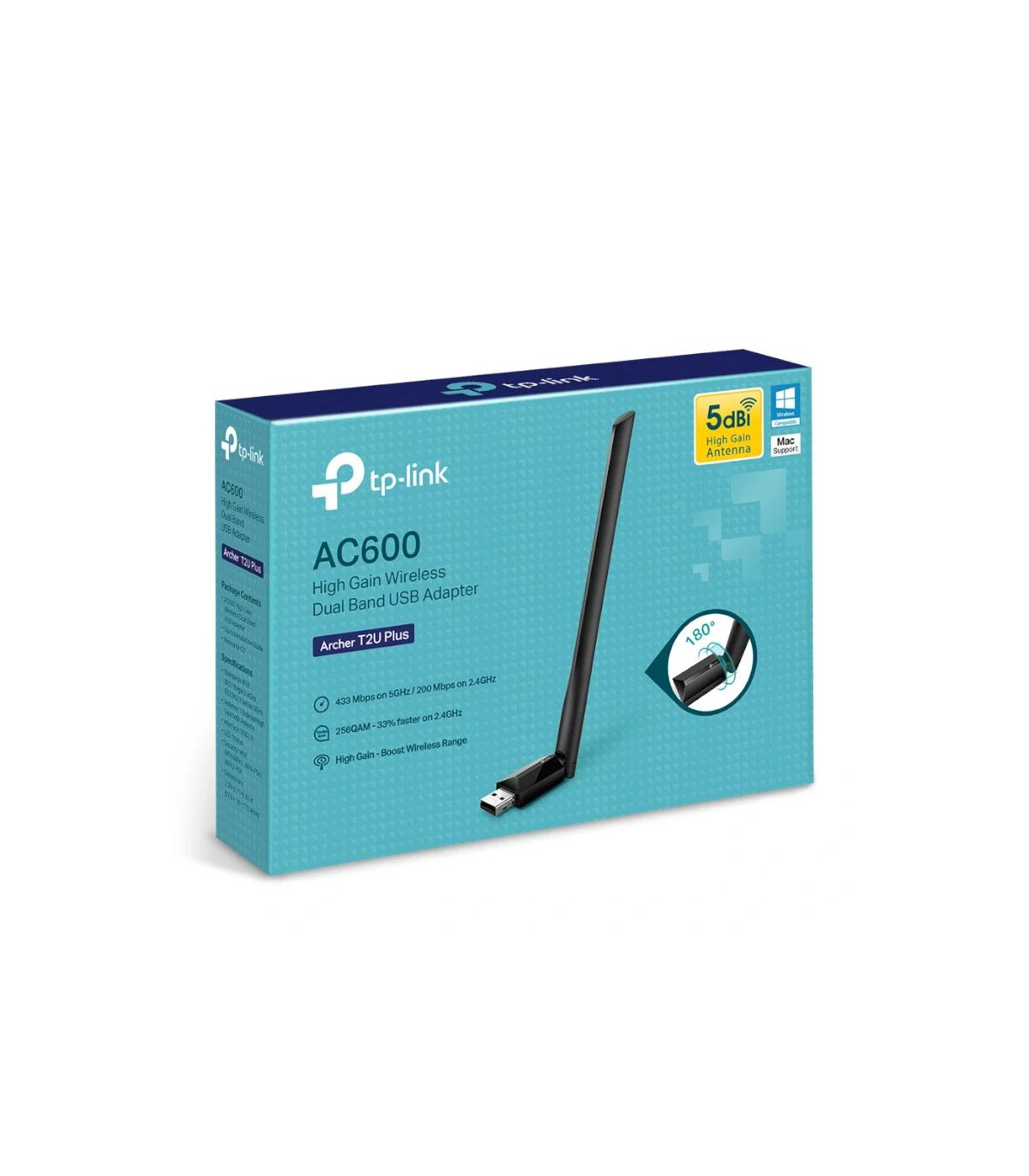 TP-Link Archer T2U Plus Adaptador WiFi AC600 USB