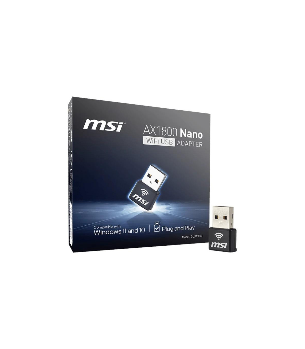 MSI GUAX18N AX1800 WiFi6 USB Nano Adapter