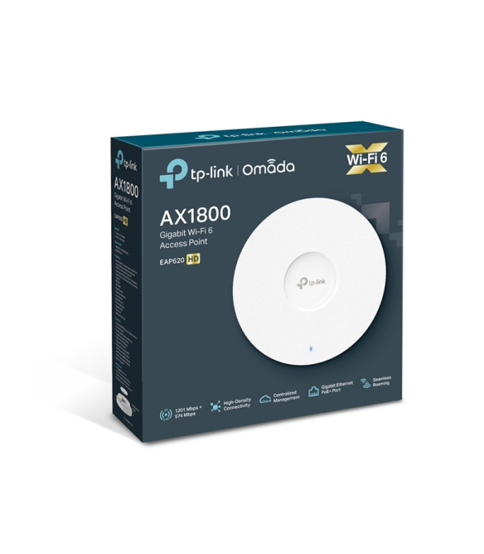 TP-Link EAP620 HD WiFi AX1800 Dual PoE Techo Omada