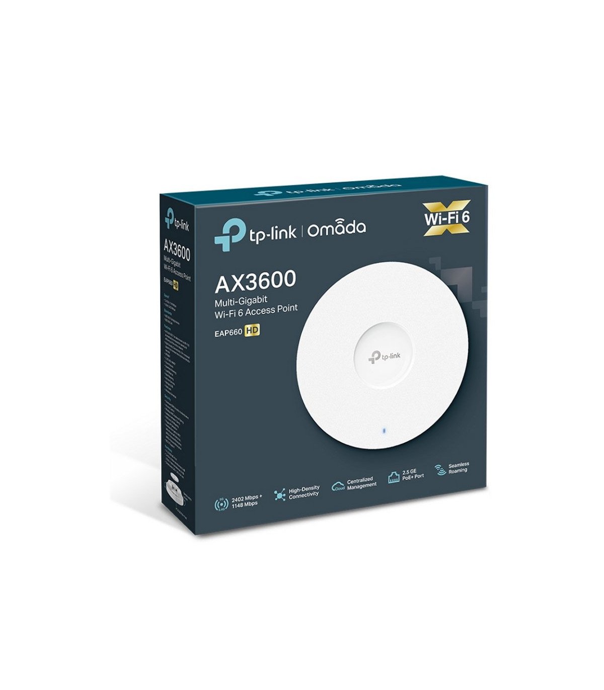 TP-Link EAP660HD AP WiFi6 AX3600 Techo Dual 1x2.5G
