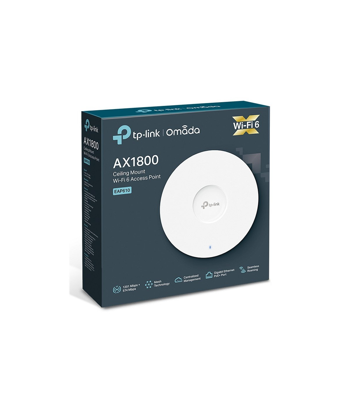 TP-Link EAP610 AP WiFi6 AX1800 Techo Dual 1xGbE