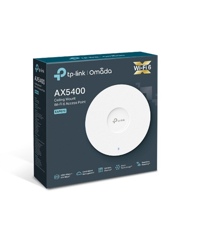 TP-Link EAP670 AP WiFi6 AX5400 Techo Dual 1x2.5GbE