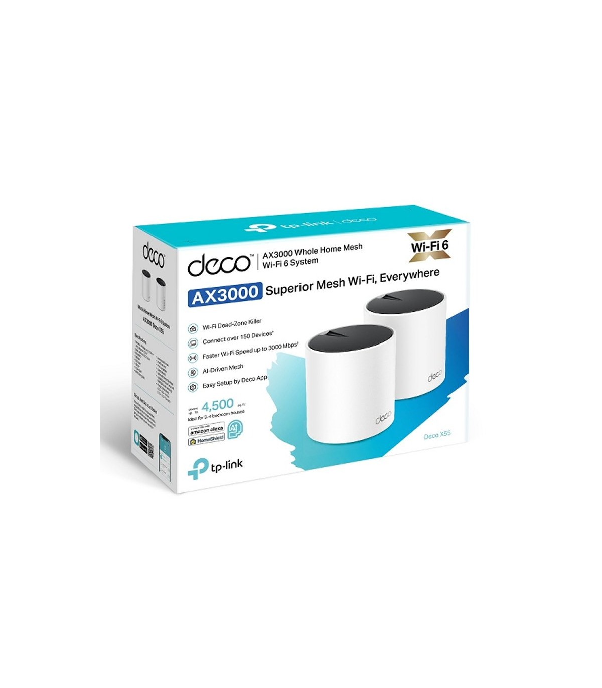 TP-Link Deco X55(2-pack) WiFi6 AX3000 Dual Mesh