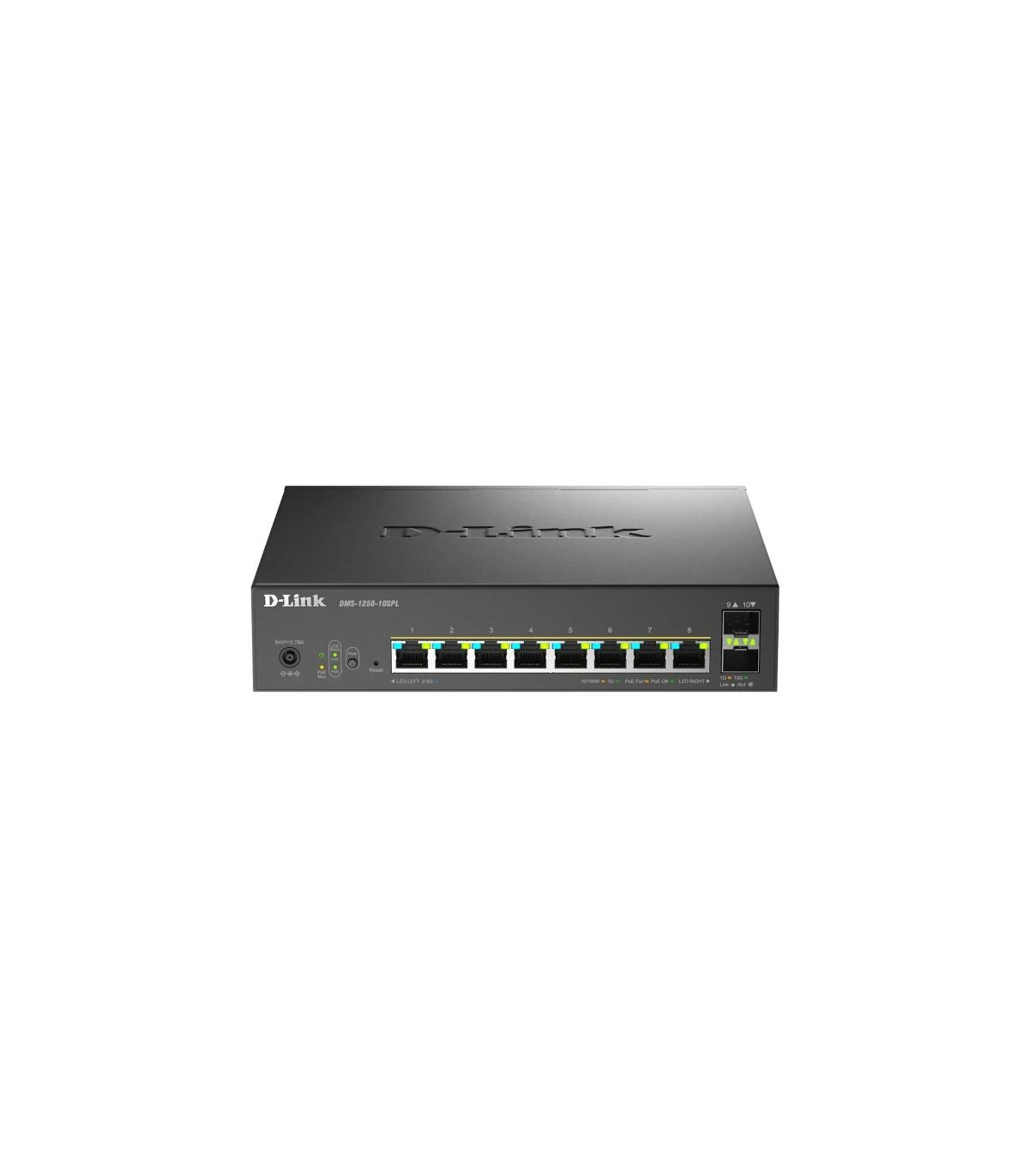 D-Link DMS-1250-10SPL/E Switch 8xMG PoE 2xSFP+ L2