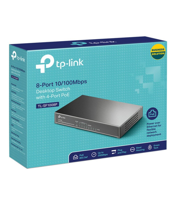 TP-LINK TL-SF1008P Switch 8x10/100Mbps 4xPoE Metal