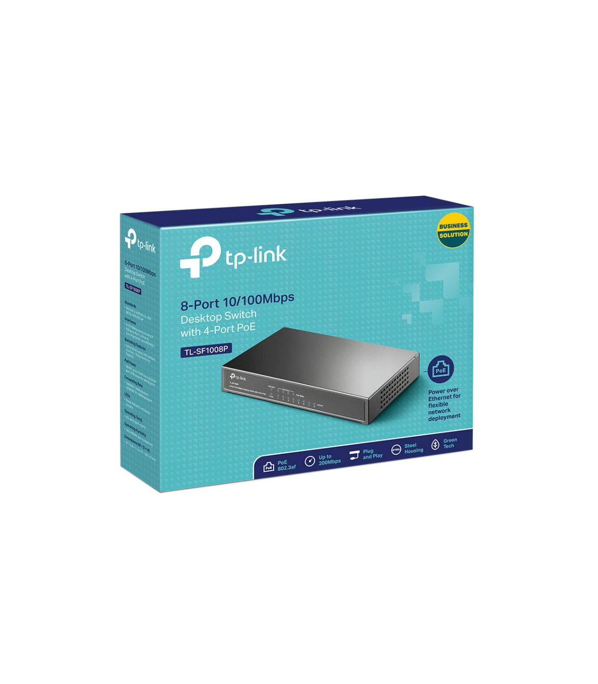 TP-LINK TL-SF1008P Switch 8x10/100Mbps 4xPoE Metal