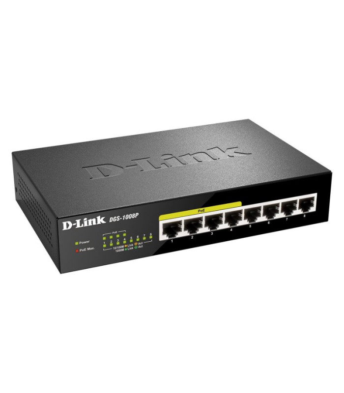 D-Link DGS-1008P Switch 8xGB 4xPoE