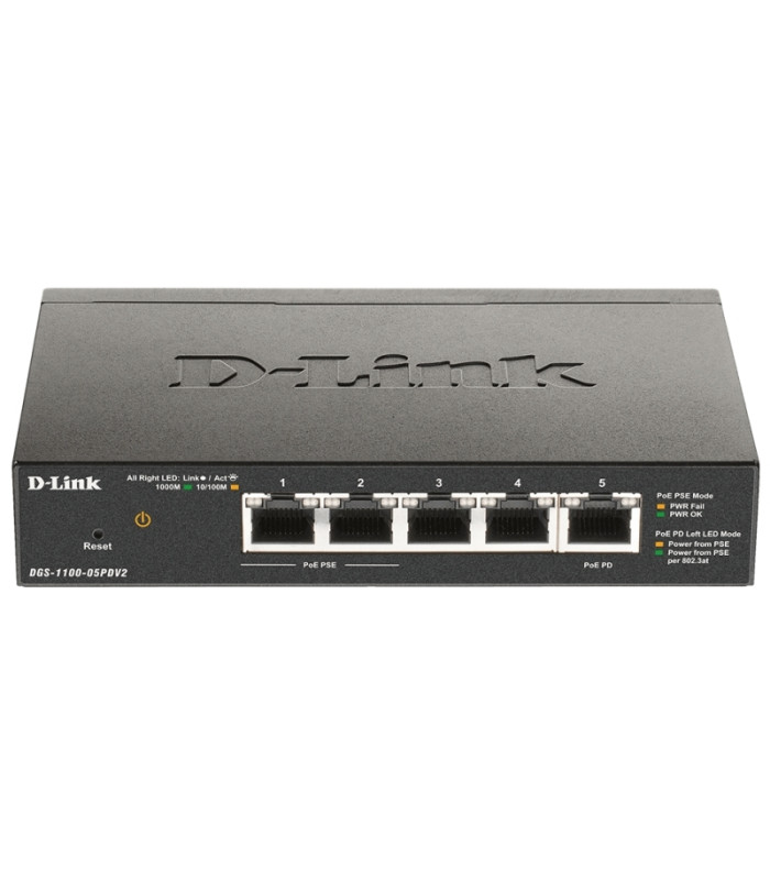D-Link DGS-1100-05PDV2 Switch 5xGb PoE 1xPD (18W)