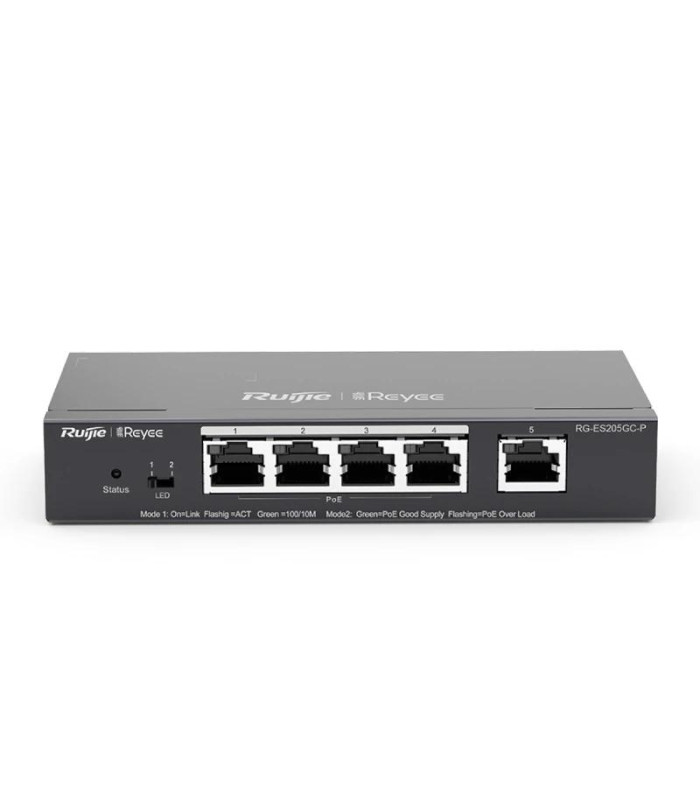 Reyee Switch 5xGb RJ45 (4 PoE/POE+) 54W Steel