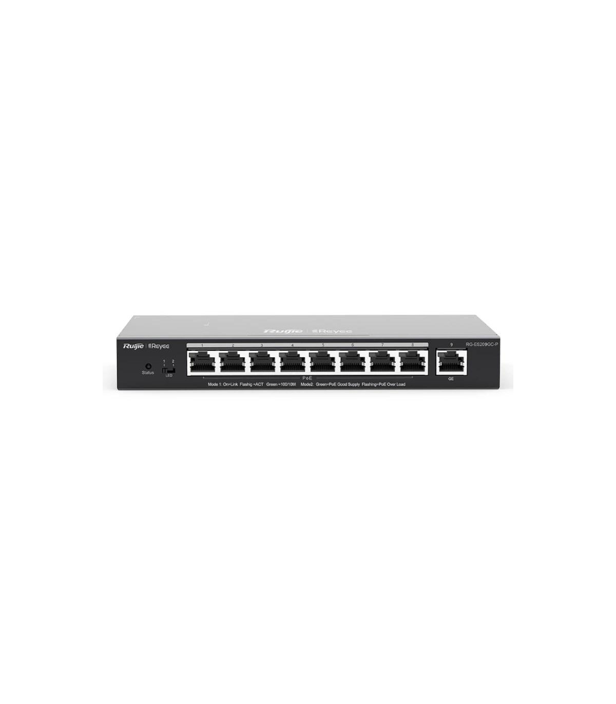 Reyee ES209GC-P Switch 9xGbE (8 PoE/POE+) 120W