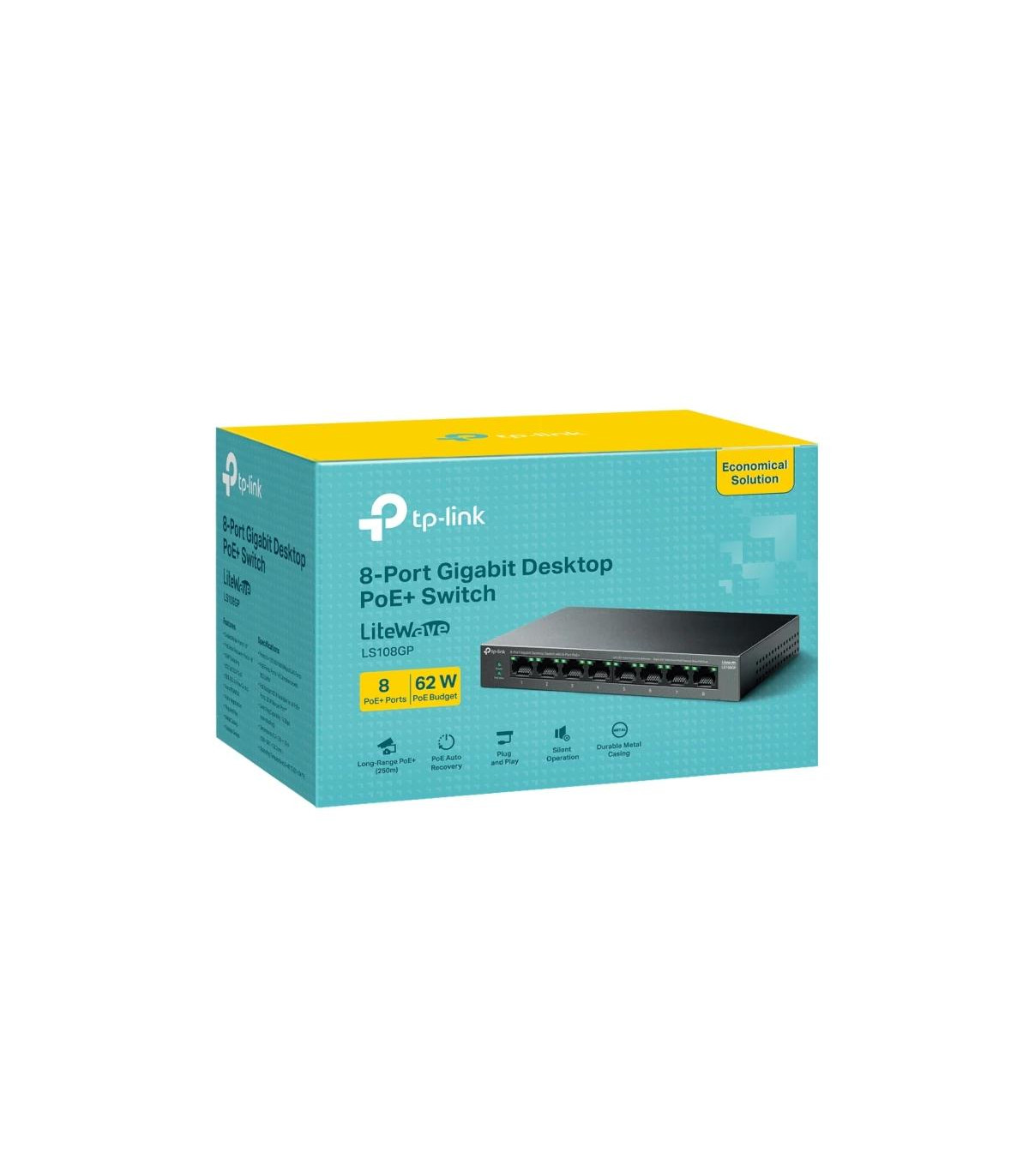 TP-Link LS108GP Switch 8xGb PoE+ 62W Desktop