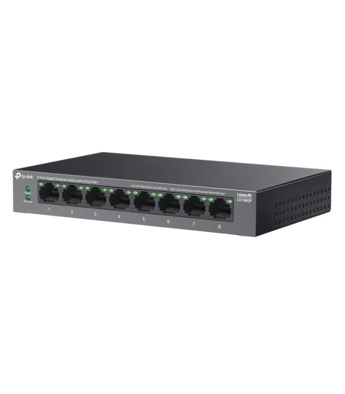 TP-Link LS108GP Switch 8xGb PoE+ 62W Desktop