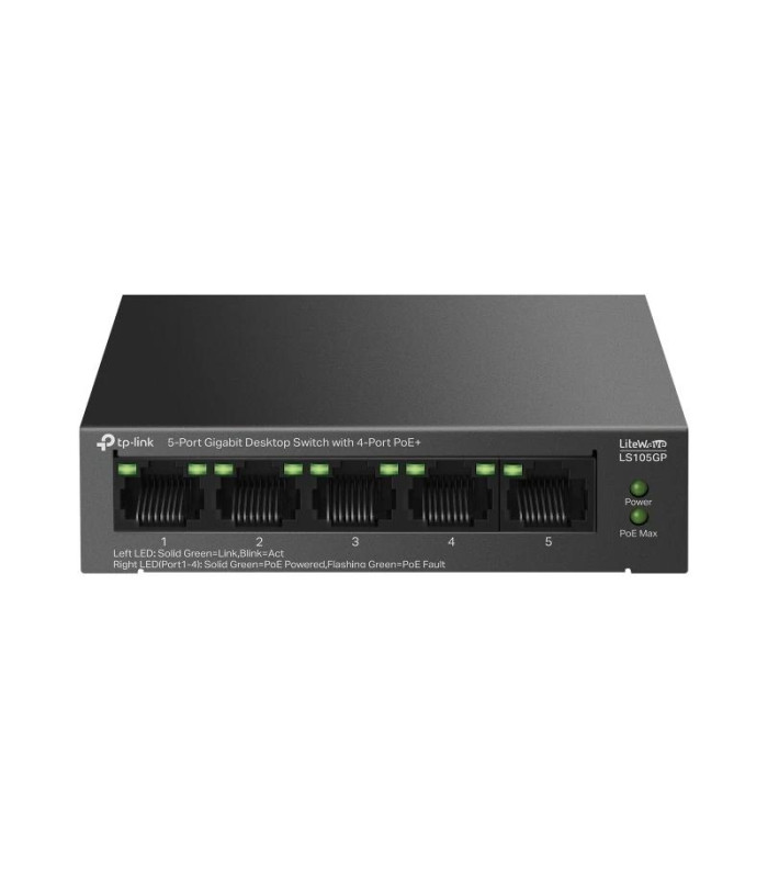TP-Link LS105GP Switch 4xGb PoE+ 1xGb 65w