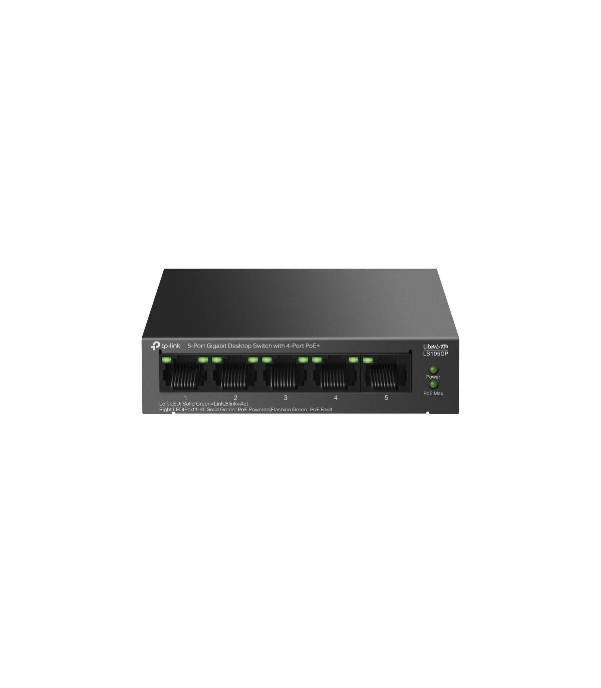 TP-Link LS105GP Switch 4xGb PoE+ 1xGb 65w