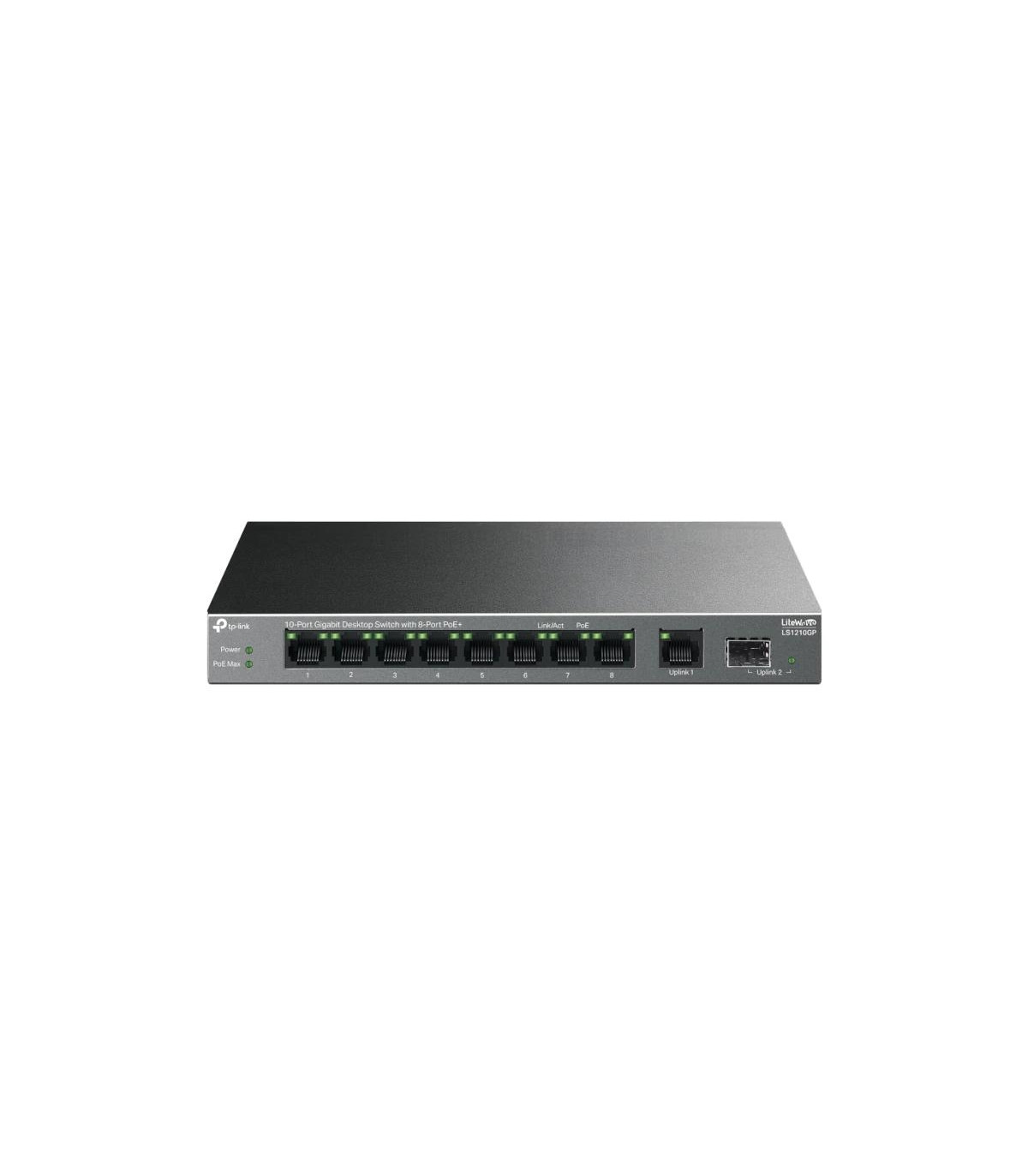 TP-Link LS1210GP Switch 8xG PoE+ 1xGb 1xSFP 61W